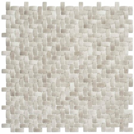 ANDOVA TILES ANDOVA TILES Comfort 0.37" x 0.87" Glass Herringbone / Chevron Mosaic Wall Tile ANDCOM322